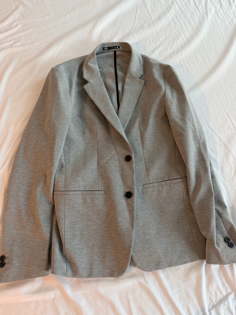 Zara Light Gray Tailored Blazer - Menswear